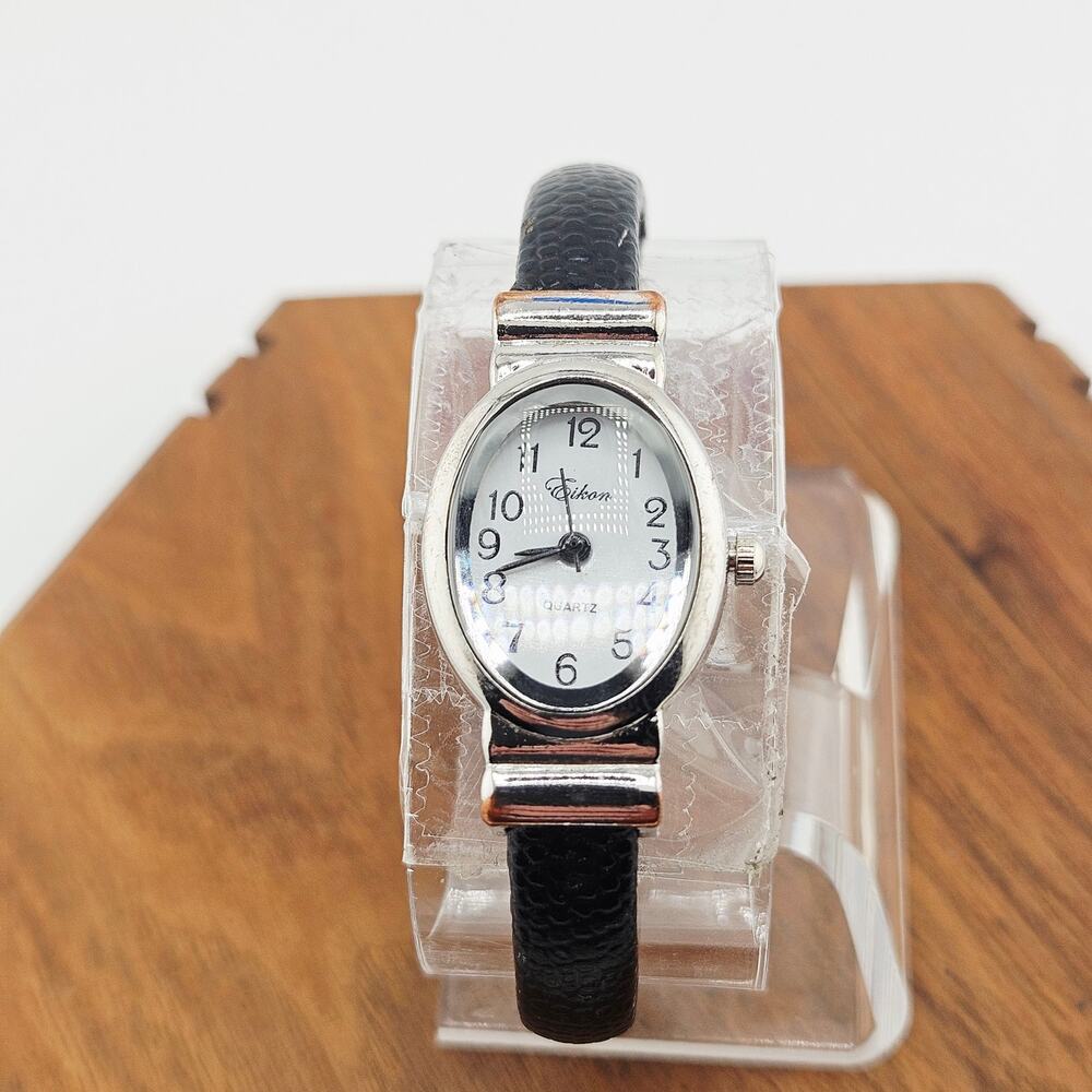 Eikon Women's Silver Tone Analog Dial Cuff Bracelet Watch Everyday Casual Simple